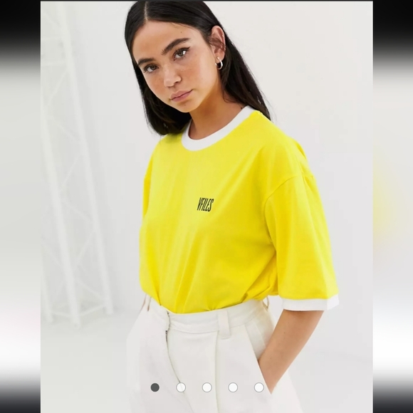 VFILES Logo T-Shirt In Yellow Women's Large (Unisex) #Hypebeast - Picture 1 of 8